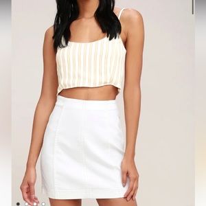 Modern Femme White Denim Mini Skirt